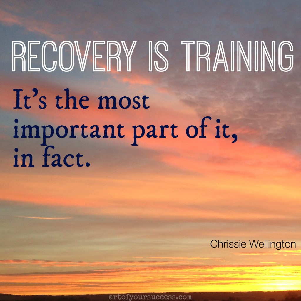 importance of recovery after training; Chrissie Wellington recovery