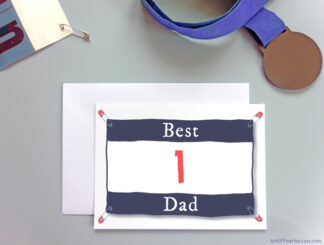 Best Number 1 Dad card