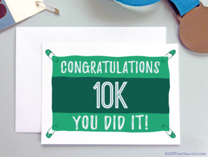 10k Congratulations card for runner