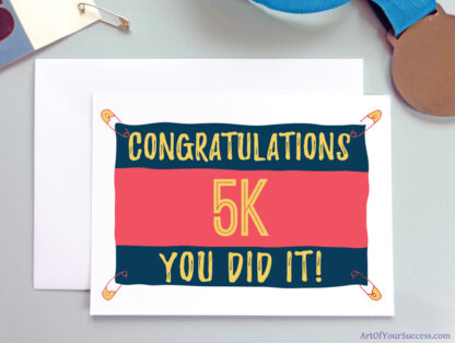 5k Congratulations card for runner