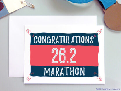 Marathon Congratulations card for runner