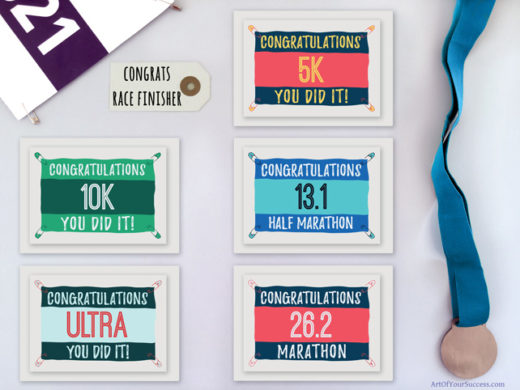 Congratulations cards for runners