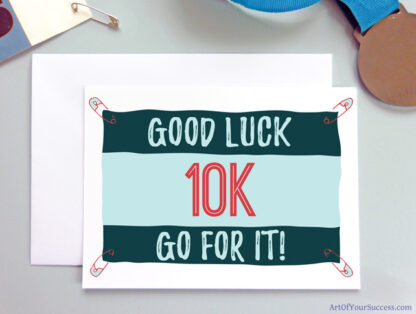 10k Good Luck card for runner