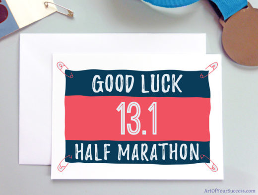 Half Marathon Good Luck card for runner