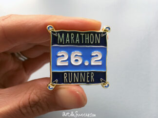 Gift for marathon runner, Marathon Runner Enamel Pin
