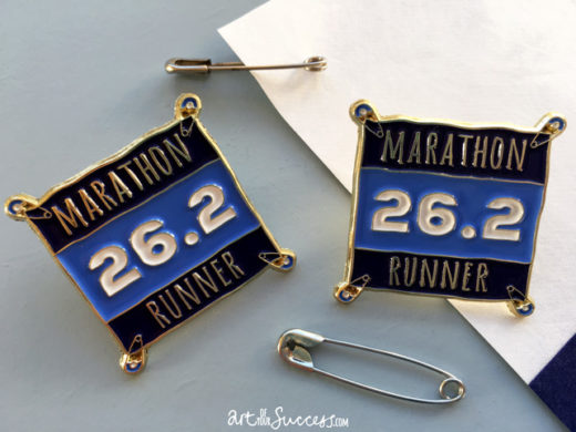 marathon runner bib pin