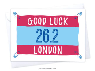 London Marathon Good Luck card