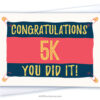 Congratulations 5k card