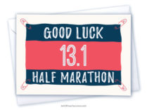 Good Luck Half Marathon Card