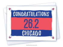 Congratulations Chicago marathon card