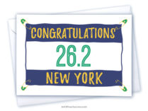 Congratulations New York marathon card