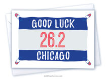 Good luck Chicago marathon card