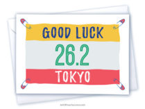 Good luck Tokyo marathon card
