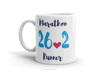 Marathon runner mug LHS, give someone after a marathon