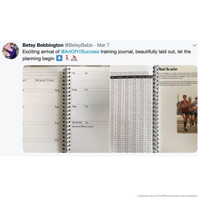 Training diary review from Betsy