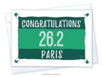 Congratulations Paris Marathon card