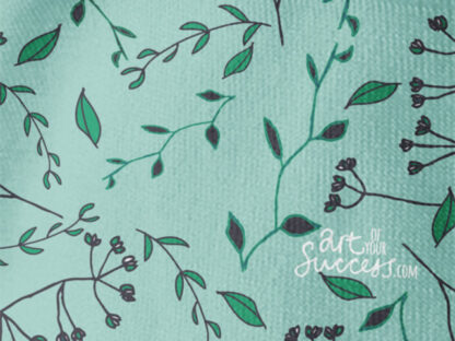 green leaves face covering design