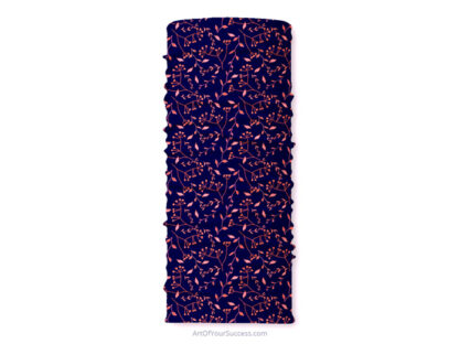 Navy coral wildflower face covering