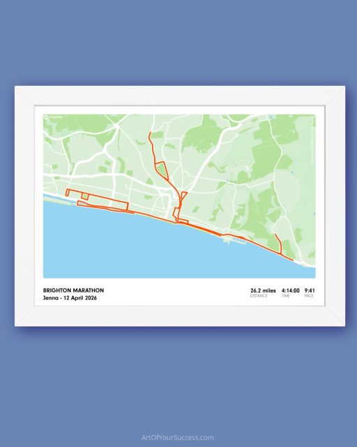 🏅 Congratulations Brighton runners, how did it go?
💪 Shout out to Jenna in this print who ran her first marathon yesterday
🕥 We had a lot of pace tattoos out on the course, hope everyone got the marathons they wanted