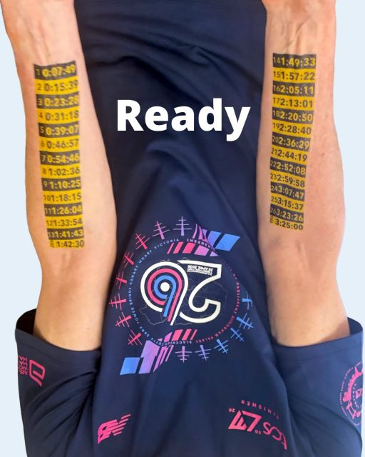 Congrats to Duncan, 3:25 pacer at London who finished in 3:24:46 🎯

Pacing timings helped by my custom pace tattoo where you can set any time you'd like.

Pace tattoos are handy for avoiding GPS timing issues, being easy to read, plus having the times ready if your brain stops doing the maths (mine often does around mile 16 😅)