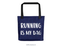 Running is my bag tote bag