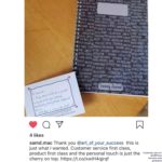 Training diary cover & review customer photo