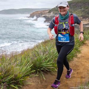 cats multifunctional headwear worn by trail runner