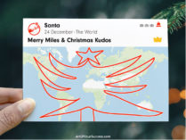 'strava-art' Christmas card