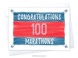 Congratulations 100 marathons card
