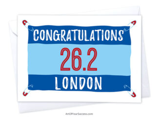 London 26.2 Congratulations card
