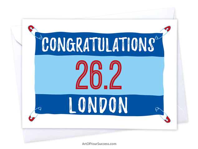 London 26.2 Congratulations card
