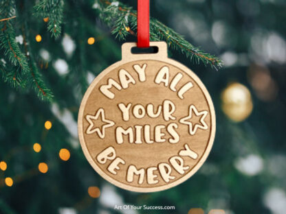 May all your miles be merry Christmas decoration for runner