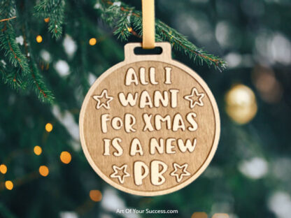 All I want for Xmas is a new PB, Christmas decoration for runner