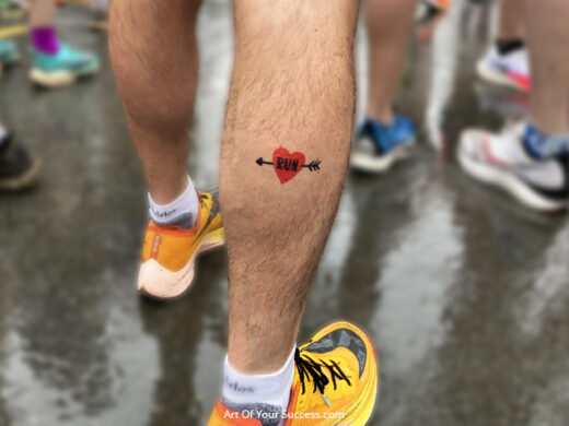 Runner temporary tattoos