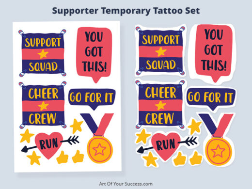 Supporter temporary tattoos