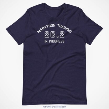 Marathon Training in progress-t-shirt-heather-midnight-navy