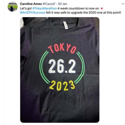 Tokyo 2023 t shirt customer photo