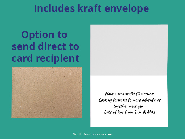 Personalised Christmas strava art card - Image 3