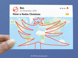 Personalised Christmas strava art card