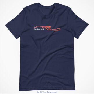 London 26.2 Map T shirt, strava-style