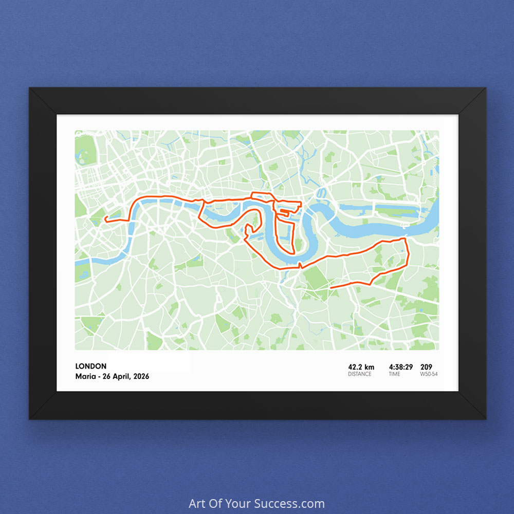 personalised marathon map London