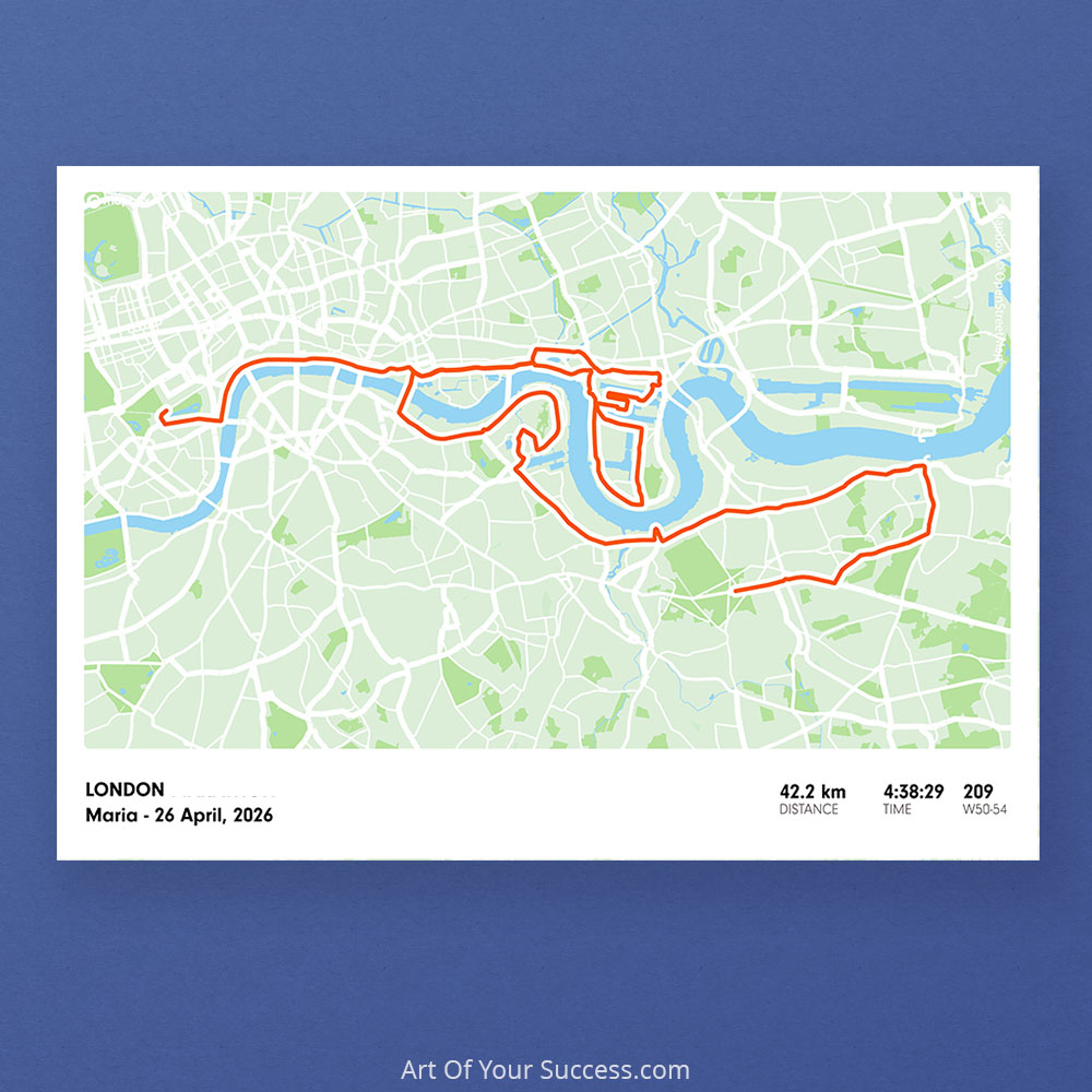 personalised marathon map London