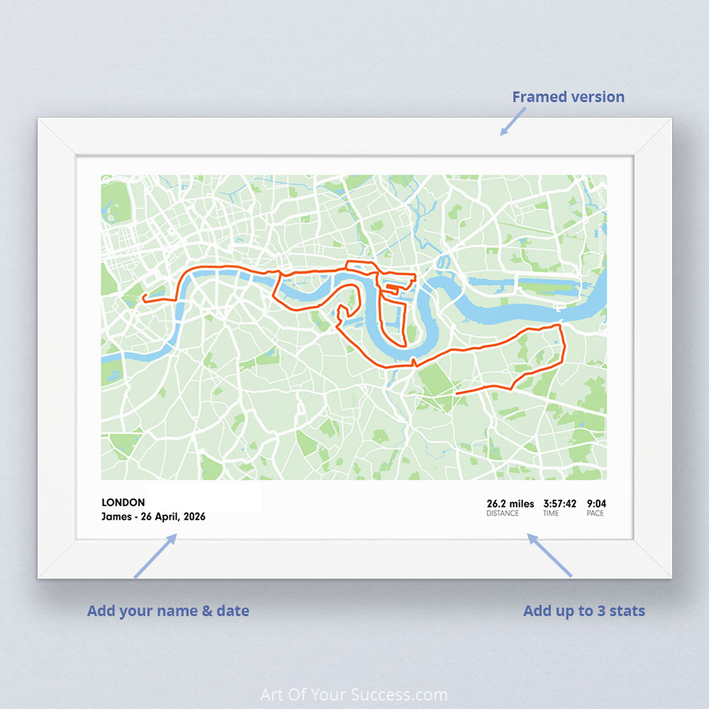 personalised marathon map London