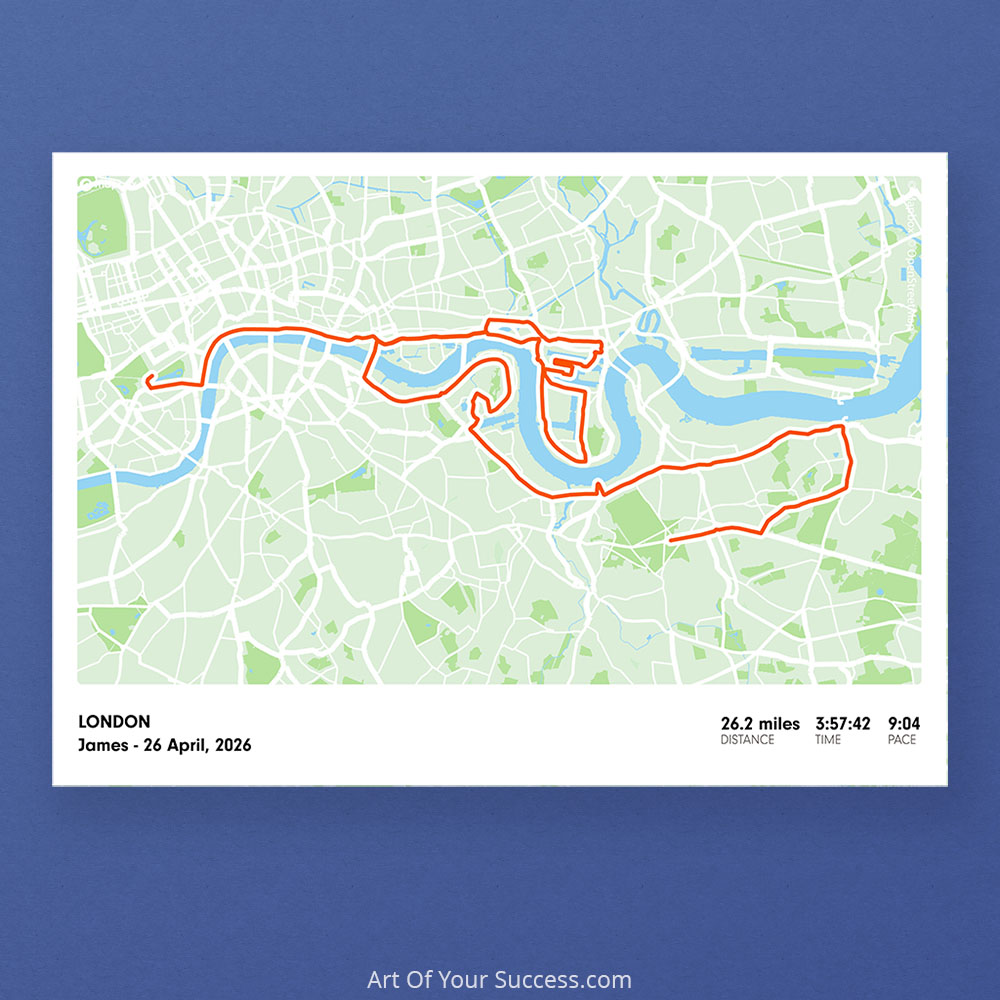 personalised marathon map London